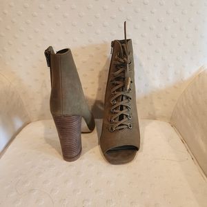 Steve madden size 8 nubuck suede olive green booties